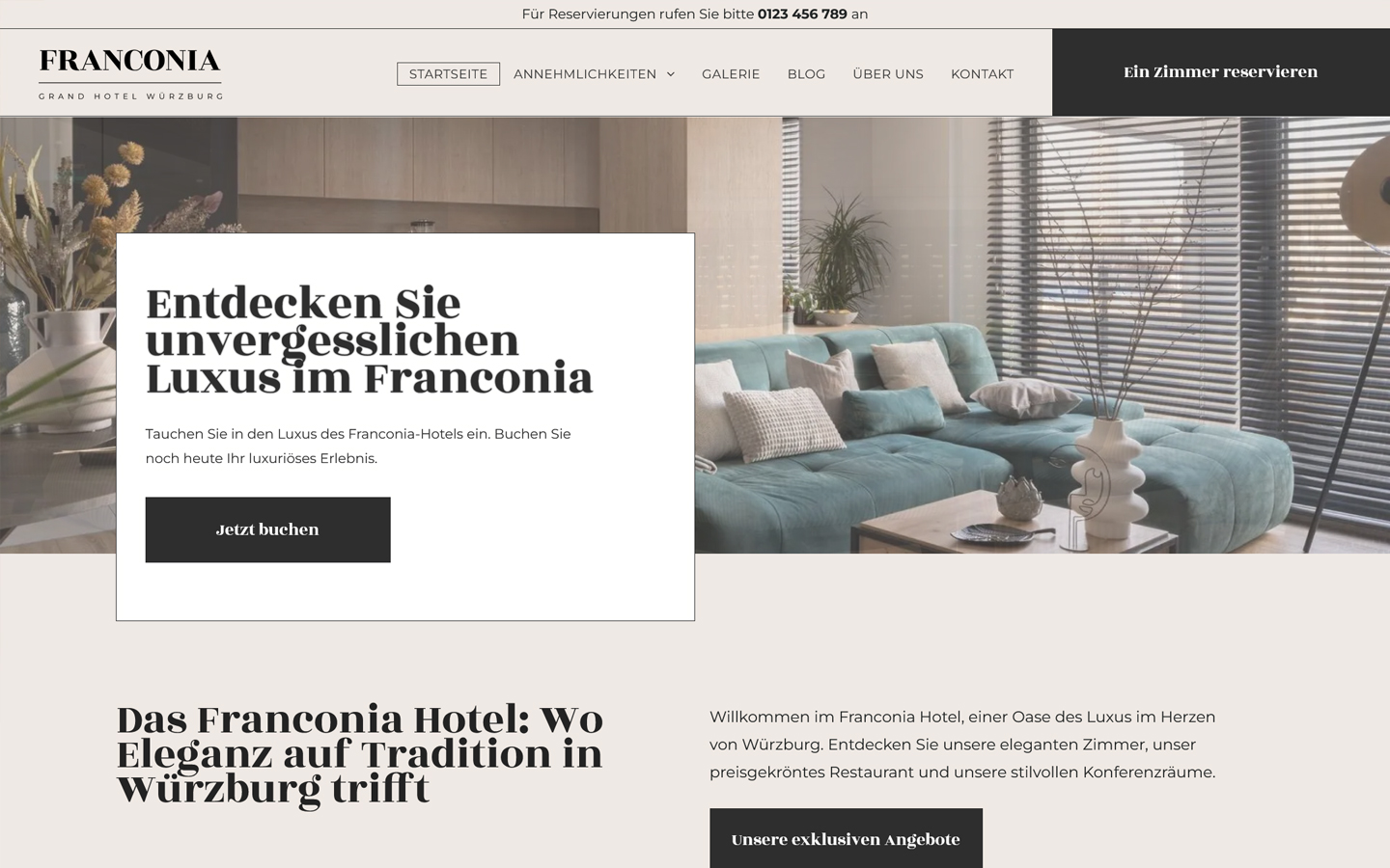 Website Showcase Hotel